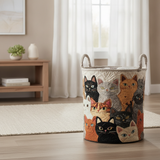 Purring Cozy Laundry Basket