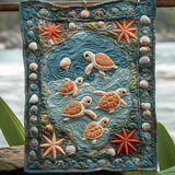 Amazing Turtles Art Quilt Hanging