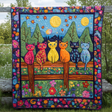 Artistic Night Cat Blanket