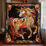Artistic Horse-Themed Blanket