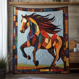Artistic Horse-Themed Blanket