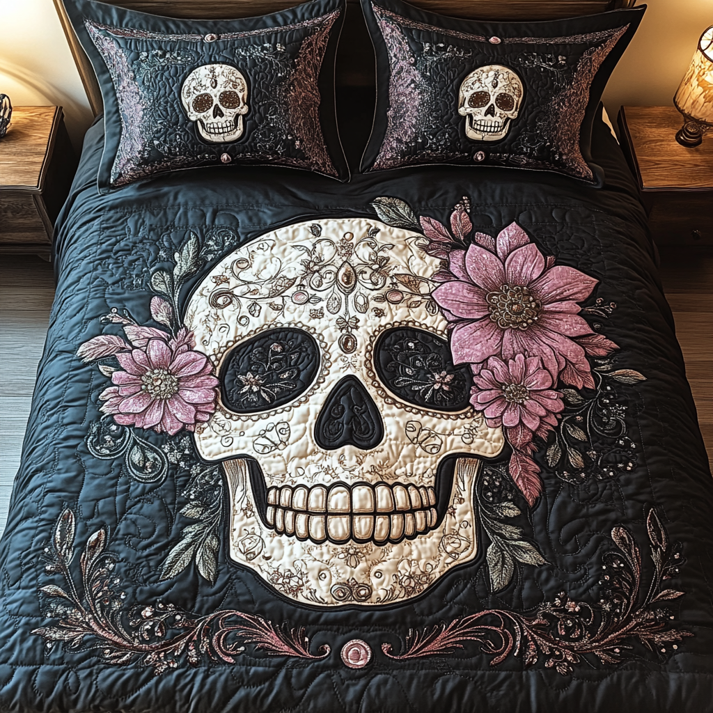 Artistic Skull 3-Piece Bedding Set