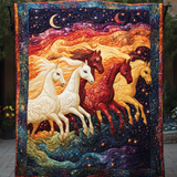 Aurora Run Art Quilt Hanging