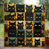 Autumn Black Cats Blanket