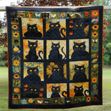 Autumn Black Cats Blanket