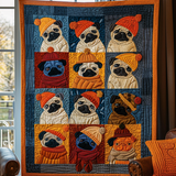 Autumn Pugs Blanket