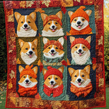 Autumn Corgis Blanket