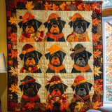 Autumn Leaves & Rottweiler Love Blanket