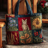 Cat in Bloom Tote Bag