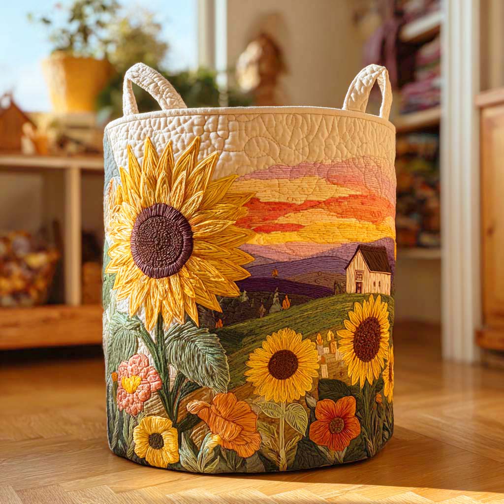 Sunflower Laundry Basket NCU0QN042