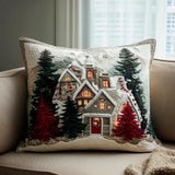 Padded Cushion Cover - Frosty Night
