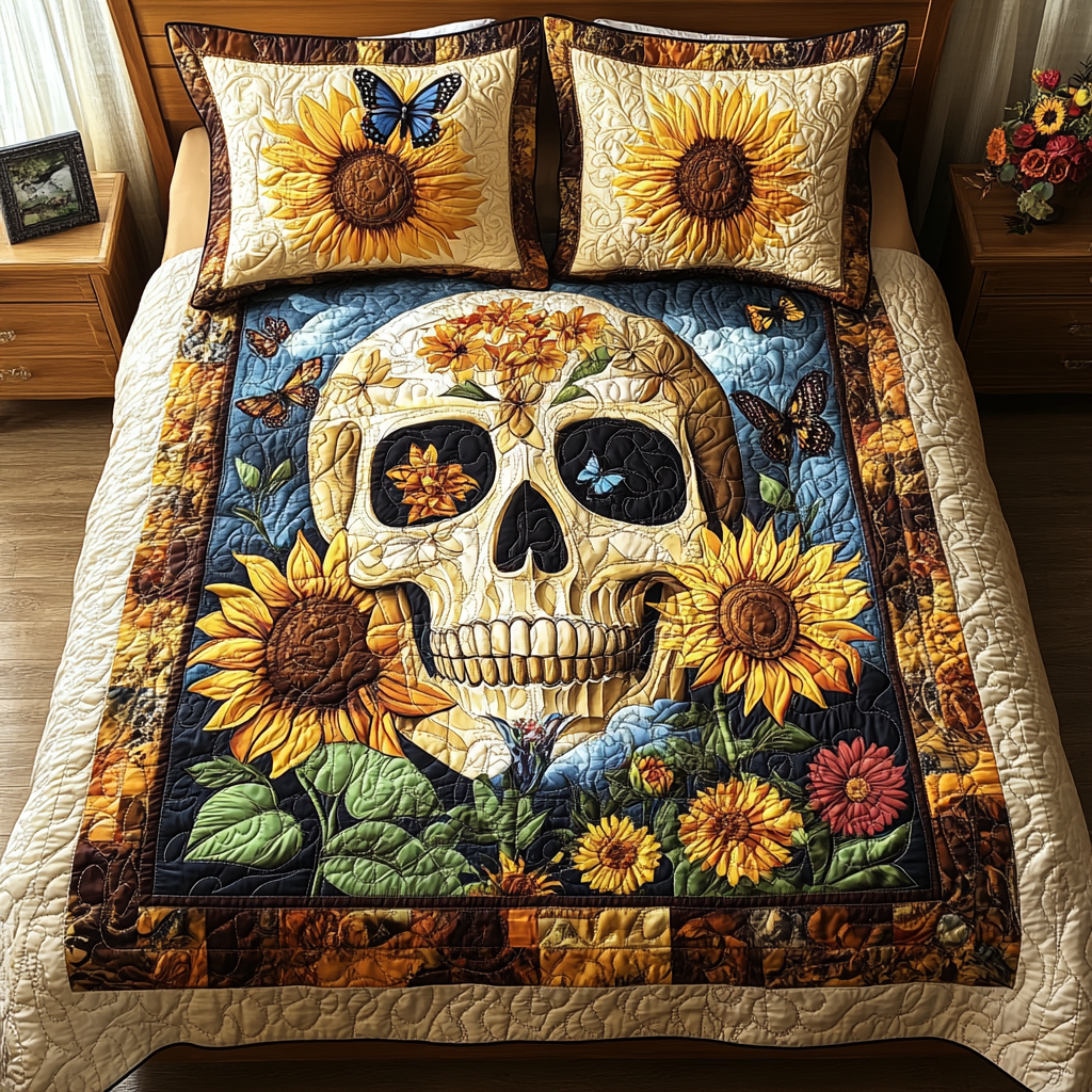 Artistic Skull 3-Piece Bedding Set