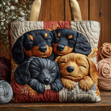 Patchwork Cozy Dachshunds Tote Bag