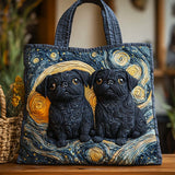 Starry Night Pugs Tote Bag