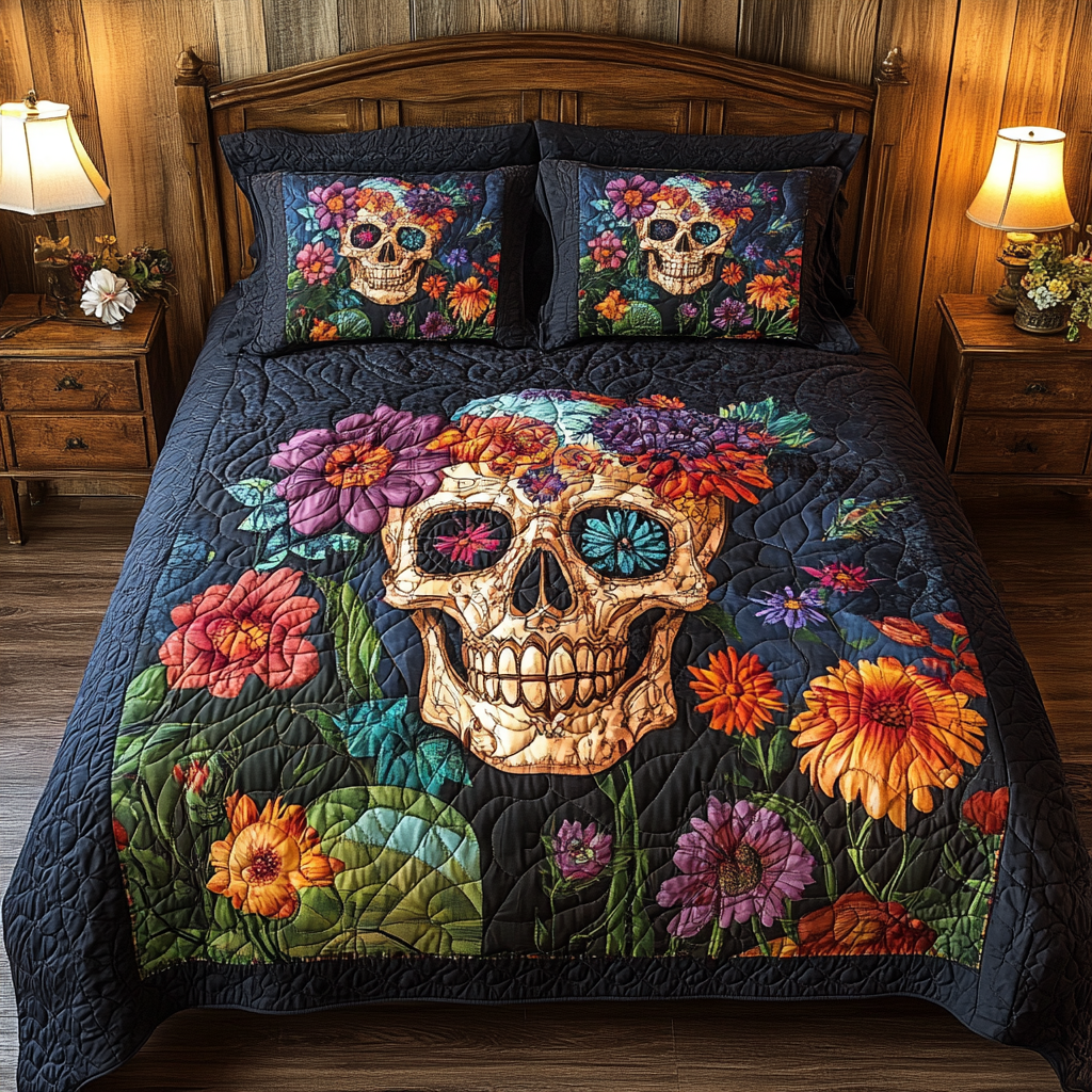 Artistic Skull 3-Piece Bedding Set