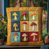 Teal Patch Mushroom Tote Bag